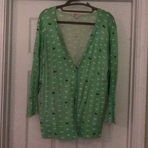 Green whale cardigan from target